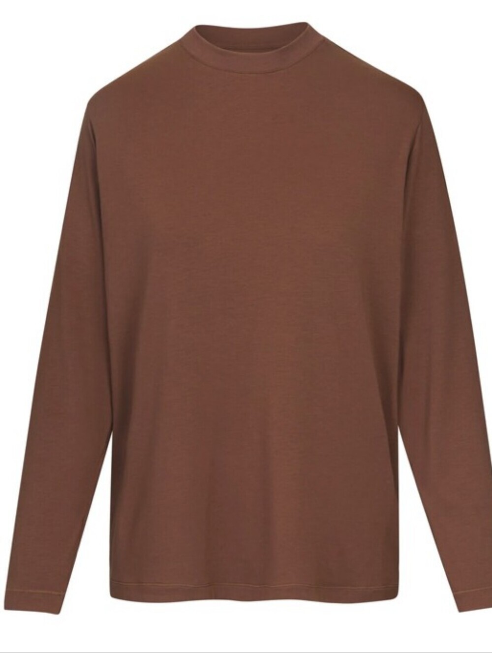 SKIMS Boyfriend Long Sleeve Tee Cocoa Size M Rare Discontinued